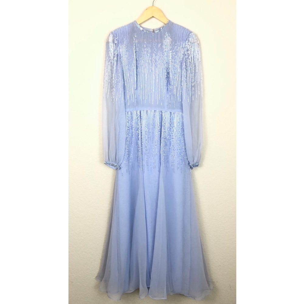 Vtg 60’s Victoria Royale Beaded Gown Dress sz 6